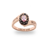 Picture of Traditional Ladies Oval Wrap Class Ring | Custom Graduation Ring
