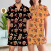 Picture of Custom Full Set Summer Pajamas with Short Sleeves | Personalised Summer Face Pajama Set