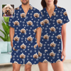 Picture of Custom Full Set Summer Pajamas with Short Sleeves | Personalized Face Pajama Sets