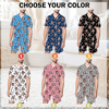 Picture of Custom Summer Day Face Pajamas Full Set | Personalised Unisex Pajama Set with Short Sleevies
