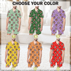 Picture of Custom Summer Day Face Pajamas Full Set | Personalised Unisex Pajama Set with Short Sleevies