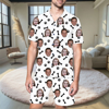 Picture of Custom Summer Day Face Pajamas Full Set | Personalised Unisex Pajama Set with Short Sleevies