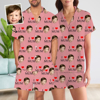 Picture of Custom Summer Day Pajamas | Full Set Pajama with Short Sleeves | Personalized Unisex Pajama Set