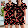 Picture of Custom Summer Day Pajamas | Full Set Pajama with Short Sleeves | Personalised Unisex Pajama Set for Gift