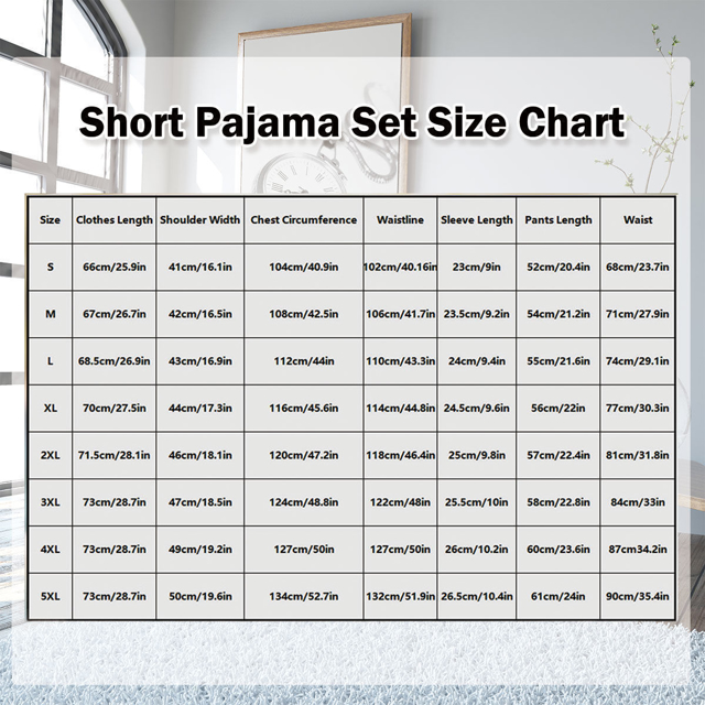 Picture of Custom Summer Day Pajamas | Full Set Pajama with Short Sleeves | Personalised Unisex Pajama Set for Gift