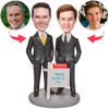 Picture of Custom Bobbleheads: Fathers Day Gift Father and Son in Suits Bobbleheads | Personalized Bobbleheads for the Special Someone as a Unique Gift Idea｜Best Gift Idea for Birthday, Christmas, Thanksgiving etc.