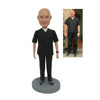 Picture of Custom Bobbleheads: Doctor Black Scrubs | Personalized Bobbleheads for the Special Someone as a Unique Gift Idea｜Best Gift Idea for Birthday, Christmas, Thanksgiving etc.