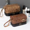 Picture of Custom PU Leather Toiletry Bag | Easy Carry Travel Bags For Men | Father's Day Gifts
