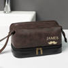 Picture of Custom PU Leather Toiletry Bag | Easy Carry Travel Bags For Men | Father's Day Gifts