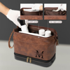 Picture of Custom PU Leather Toiletry Bag | Easy Carry Travel Bags For Men | Father's Day Gifts