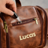 Picture of Custom Large Capacity Leather Toiletry Bag |  Easy Carry Travel Bag For Men I Father's Day Gift