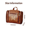 Picture of Custom Large Capacity Leather Toiletry Bag |  Easy Carry Travel Bag For Men I Father's Day Gift