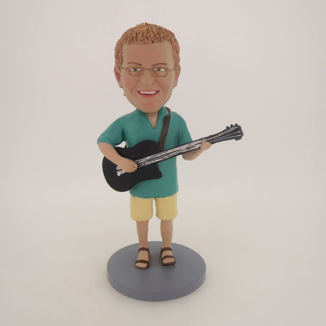 Picture of Custom Bobblehead Doll: Acoustic Guitar Player Male