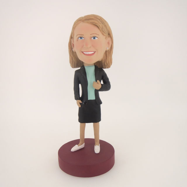 Picture of Custom Bobblehead Doll: Black Jacket Woman