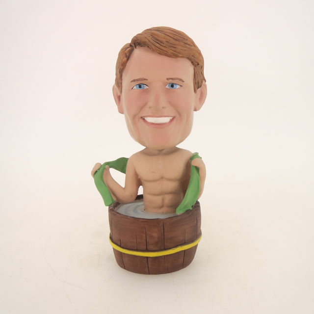 Picture of Custom Bobblehead Doll: Male Taking Bath