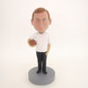 Picture of Custom Bobblehead Doll: Man Holding Football