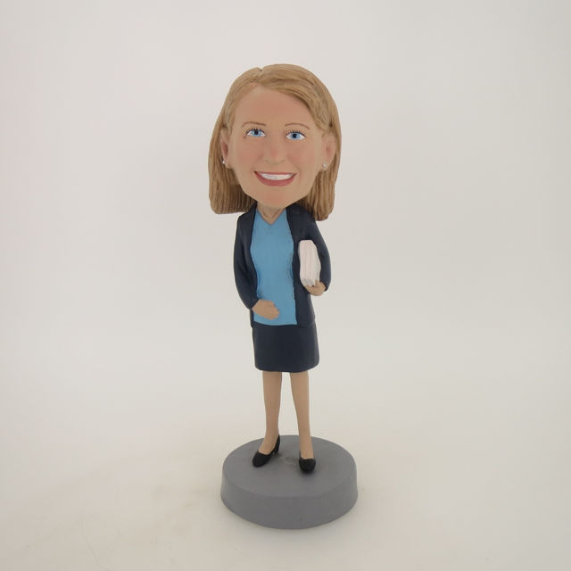 Picture of Custom Bobblehead Doll: Female Teacher with Book