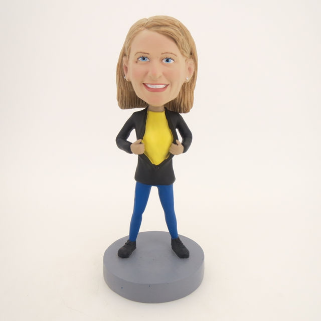 Picture of Custom Bobblehead Doll: Girl with Black Suit