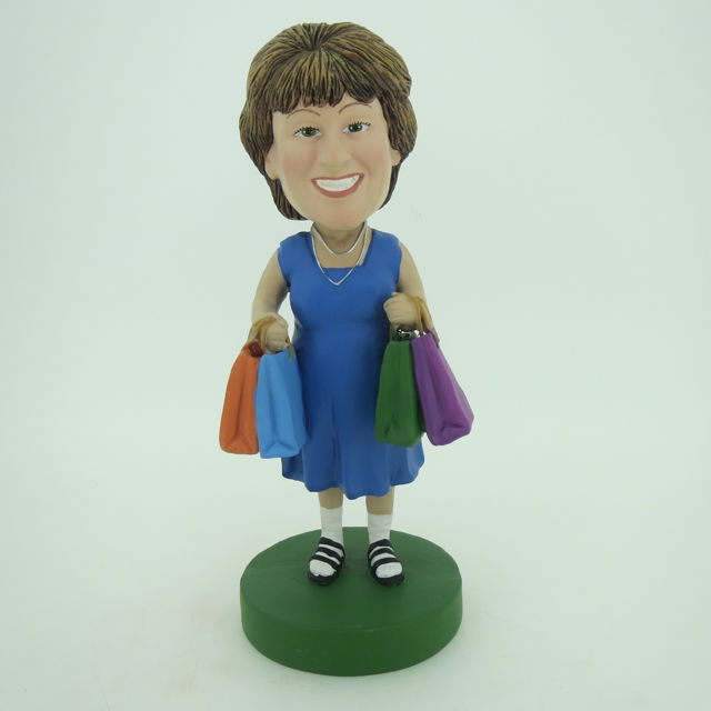 Picture of Custom Bobblehead Doll: Shopping Woman