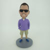 Picture of Custom Bobblehead Doll: Cugar In Purple Shirt And Sunglass