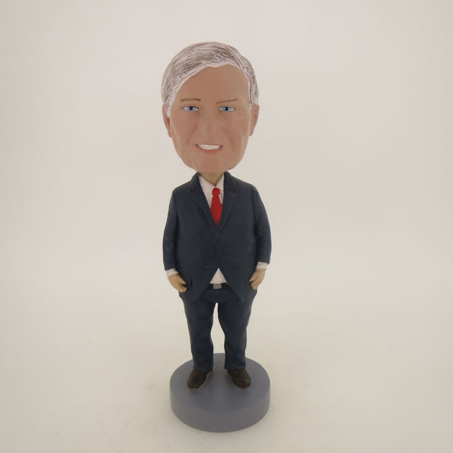 Picture of Custom Bobblehead Doll: Serious Old Business Man