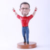 Picture of Custom Bobblehead Doll: Man Celebration Posture (About 9" Tall)