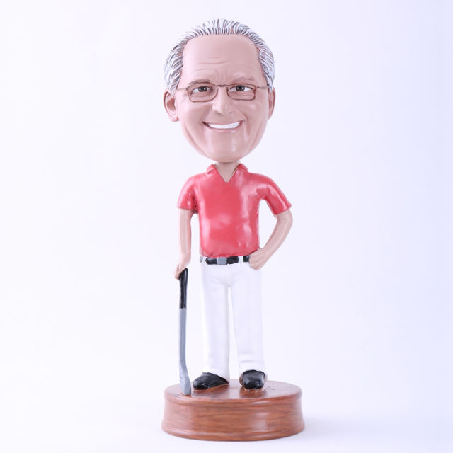 Picture of Custom Bobblehead Doll: Man with Golf Clubs
