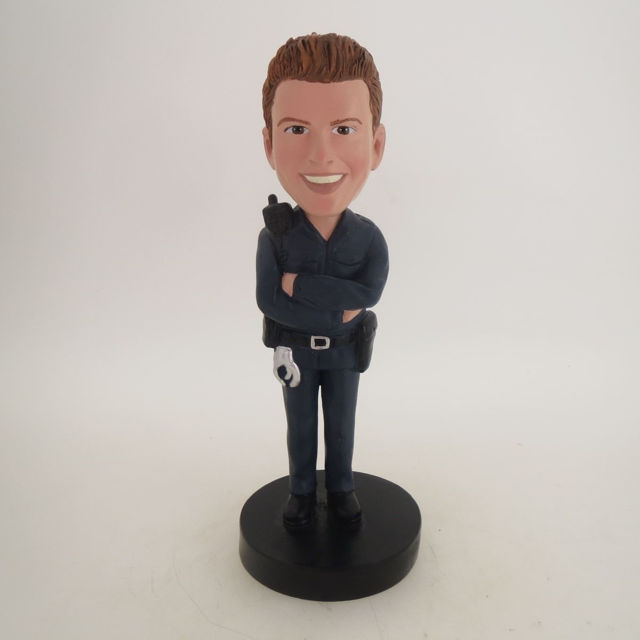 Picture of Custom Bobblehead Doll: Police Officer Arm in Arm