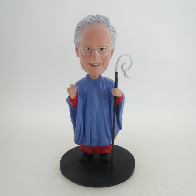 Picture of Custom Bobblehead Doll: Pastor Holding Stick