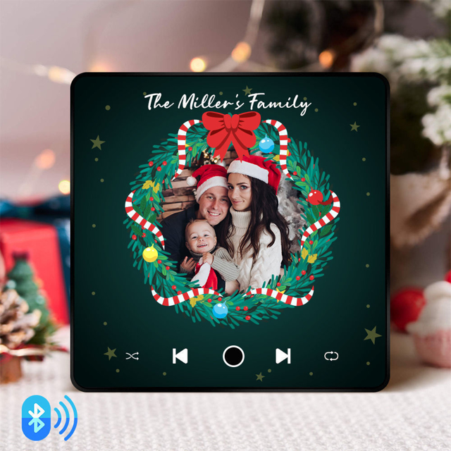 Picture of Custom Christmas Music Photo Fridge Magnet | Spotify Plaque Fridge Magnet | Bluetooth Supported