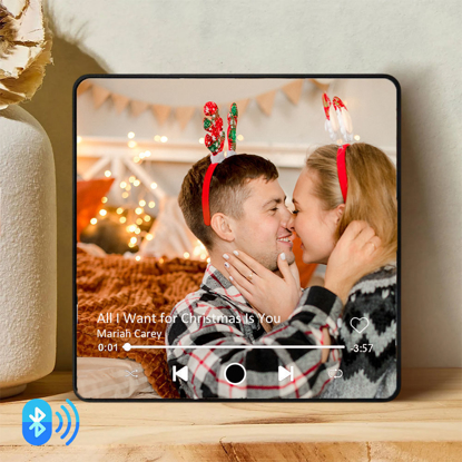 Picture of Custom Christmas Music Photo Fridge Magnet | Spotify Plaque Fridge Magnet | Bluetooth Supported | Christmas Gift