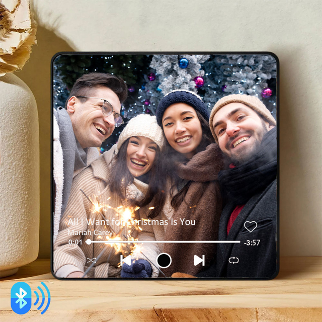 Picture of Custom Christmas Music Photo Fridge Magnet | Spotify Plaque Fridge Magnet | Bluetooth Supported | Christmas Gift
