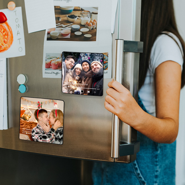 Picture of Custom Christmas Music Photo Fridge Magnet | Spotify Plaque Fridge Magnet | Bluetooth Supported | Christmas Gift