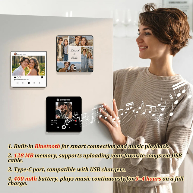 Picture of Personalised Valentine's Day Spotify Plaque Magnet - Custom Music Fridge Magnet