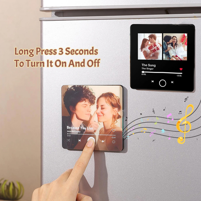 Picture of Customized Music Fridge Magnet - Personalised Spotify Plaque Magnet - Custom Music Fridge Magnet with Photos