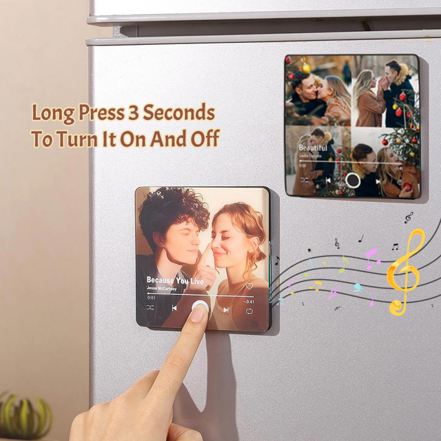 Picture of Personalized Spotify Plaque Magnet - Custom Music Fridge Magnet - Photo Music Fridge Magnet