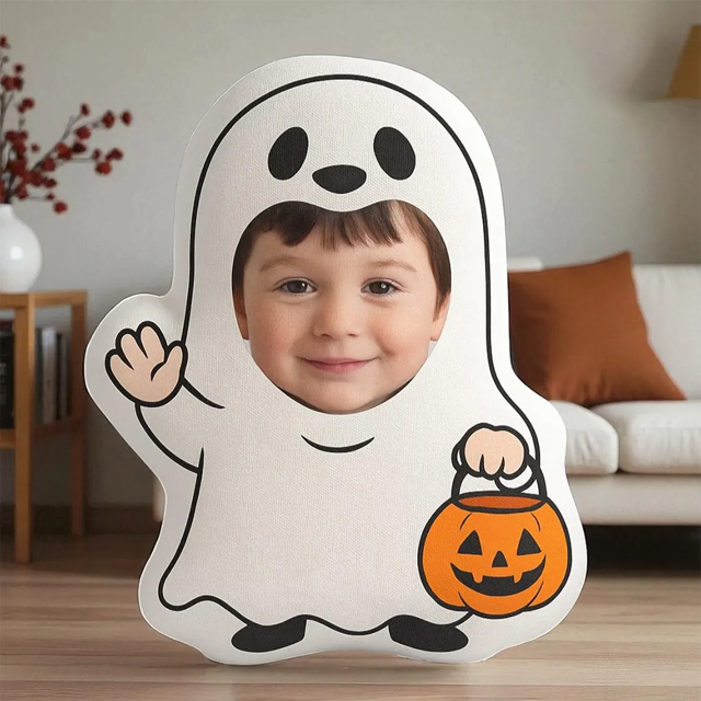Picture of Personalized Halloween Ghost Face Pillow