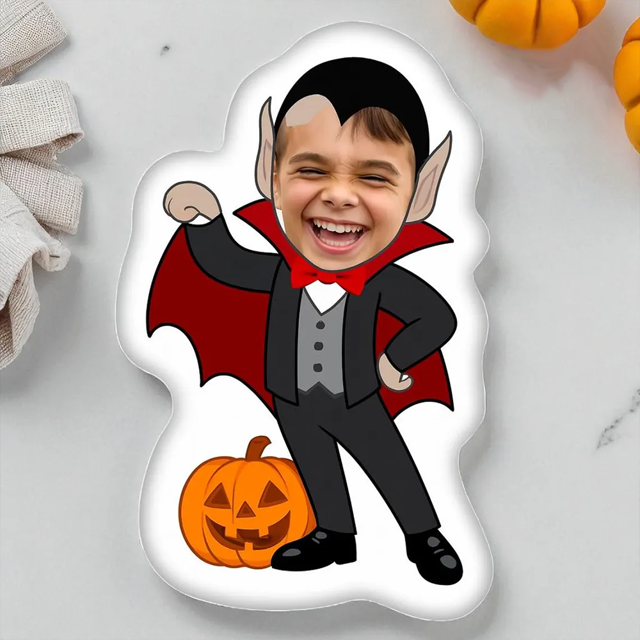 Picture of Personalized Halloween Bat Face Pillow