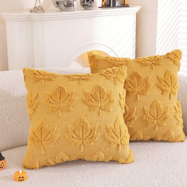 Picture of Halloween Pillowcase - Halloween Maple Leaf Pillowcase