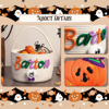 Picture of Trick or Treat Basket | Custom Embroidered Halloween Candy Basket | Halloween Gift for Kids