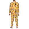Picture of Custom Halloween Pajamas | Halloween Theme Custom Pajamas | Personalized Face Long Sleeve Pajama Set | Yellow Pumpkin Ghost Theme