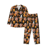 Picture of Custom Halloween Pajamas | Halloween Themed Custom Pajamas | Personalized Face Long Sleeve Pajama Set | Pumpkin Face Theme