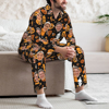 Picture of Custom Halloween Pajamas | Halloween Themed Custom Pajamas | Personalized Face Long Sleeve Pajama Set | Pumpkin Face Theme