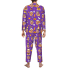 Picture of Custom Halloween Pajamas | Halloween Themed Custom Pajamas | Personalized Face Long Sleeve Pajama Set | Purple Halloween Style