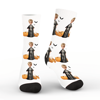 Picture of Personalized Socks | Custom Halloween Socks | Skull Bone Pumpkin Boy