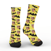Picture of Personalized Socks  | Halloween Custom Face Socks | Bats and Stars Personalized Funny Socks | Personalized Socks for Men Women Kids
