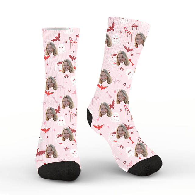 Picture of Personalized Socks | Halloween Custom Face Socks | Cute Funny Halloween | Personalized Socks for Men Women Kids