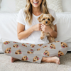 Picture of Custom Pajama Pants with Pets Face and Name | Personalised Pajama bottoms with Faces | Custom Pajama