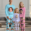 Picture of Custom Pajama Sets | Personalized Long Sleeves Pajama with Faces and Name | Custom Pajama