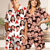 Picture of Custom Short Sleeves Face Pajamas Full Set | Personalised Unisex Summer Pajama Gift Sets | Custom Pajama